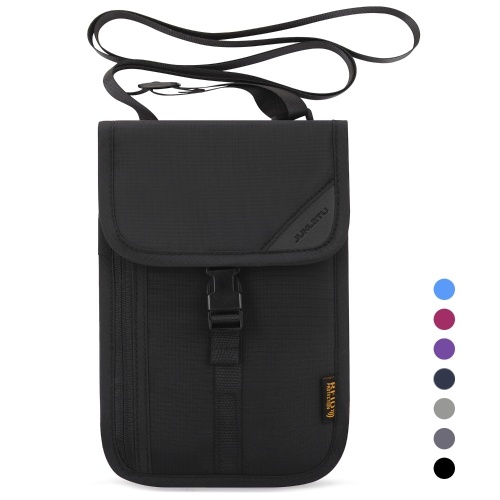 Porte-documents de passeport de portefeuille de poche de cou de voyage avec