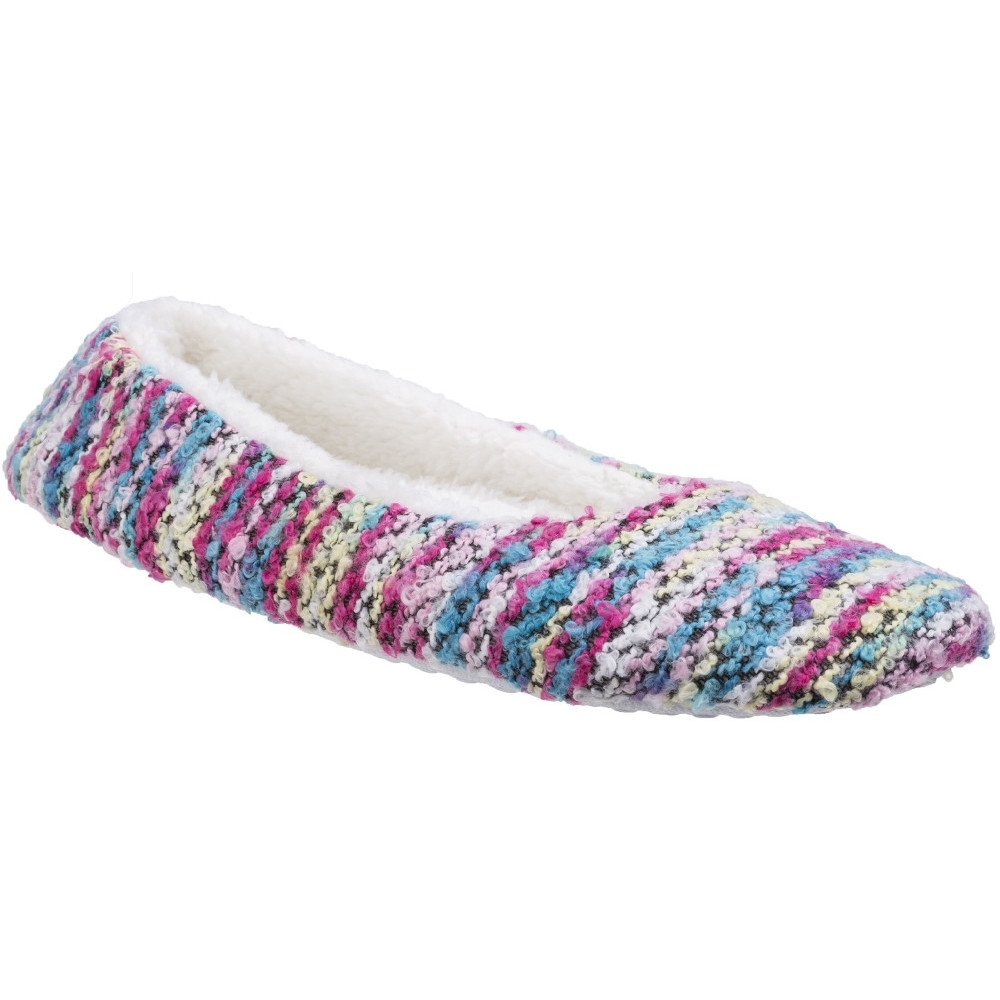 Divaz Womens/Ladies Divaz Morzine Knitted Slip On Fluffy Sock Slippers Medium