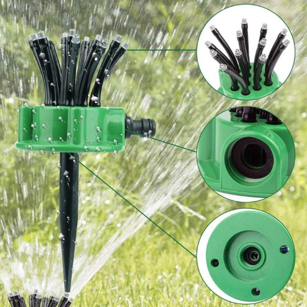 360 degree garden sprinkler flexible auto lawn irrigation water sprinkler spray nozzle garden plant watering system tools