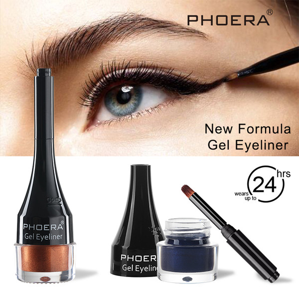 phoera 10 colors matte long lasting waterproof eyeliner pen natural gel eyeliner gum eyebrow tint makeup professional tslm1