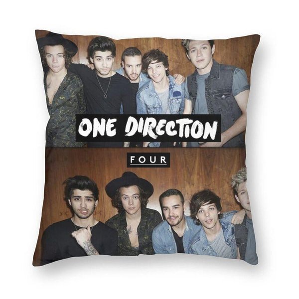 Cushion/Decorative Pillow One Direction Poster Print Art Case Home Decorative Rock Groupe Cushion Cover Throw For Living Room