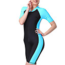 SBART Women's Rash Guard Dive Skin Suit Diving Suit SPF50 UV Sun Protection Quick Dry Short Sleeve Front Zip Boyleg - Swimming Diving Surfing Patchwork Spring Summer Fall / Full Body