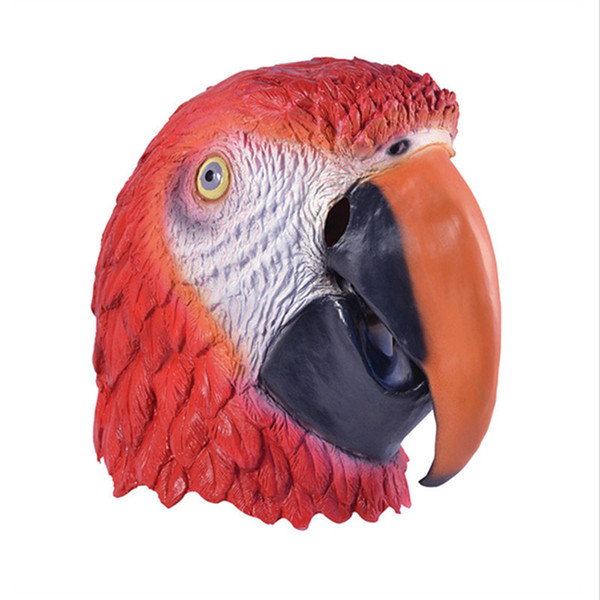 halloween party parrot mask lifelike animal latex bird head