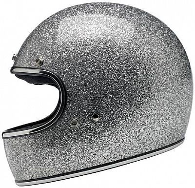 Biltwell Gringo Brite Silver, integral helmet