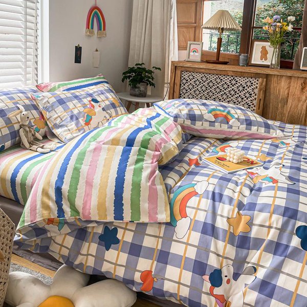 Bedding Sets Children's Little Fresh Wind Four Piece Set Of Star Horse Boys And Girls Gift