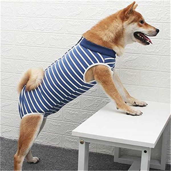 clothes striped vest slim breathable dog neutering suit fashion pet supplies dog pet puppy