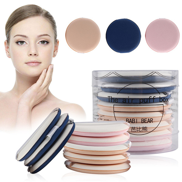 8pcs set round shaped makeup air cushion sponge puff dry wet dual use concealer liquid foundation bb cc cream make up puffs