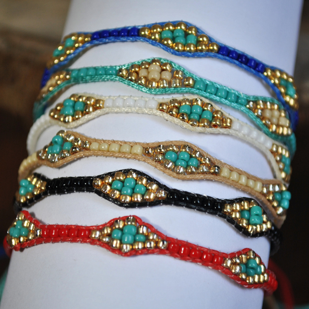 Bohemian Colorful Bead Bracelet Women Adjustable Handmade Bead Bracelet Friendship Gift