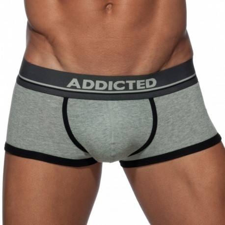 Addicted Basic Colors Cotton Trunks - Grey M