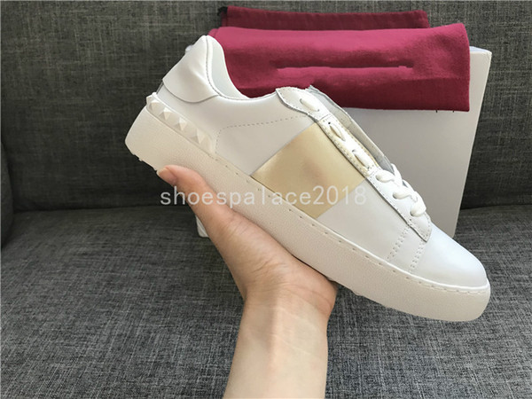 2019 band lady comfort casual dress shoe sport sneaker mens leisure leather shoes designer womens fashion party trainers lowsneakers