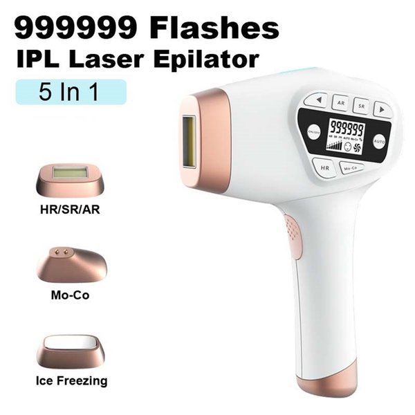 999999 Flashes IPL Laser Hair Removal Machine 5in1 Electirc Painless Permanent Epilator Device For Bikini Face Depilador A Laser 220702