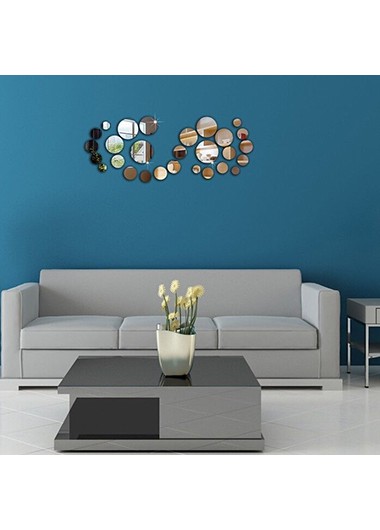 28pcs Silver Acrylic Stickers