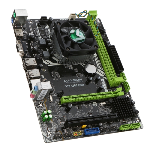 MAXSUN MS-A10 4600 Quad-Core mATX Desktop Computer Mainboard 2.3GHz Dual DDR3-1600 Motherboard 384 CUDA Cores With HDMI+VGA