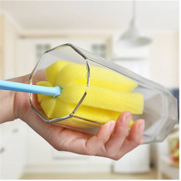 2018 wholelsales cup brush kitchen cleaning tool sponge brush wineglass cleaning brushes