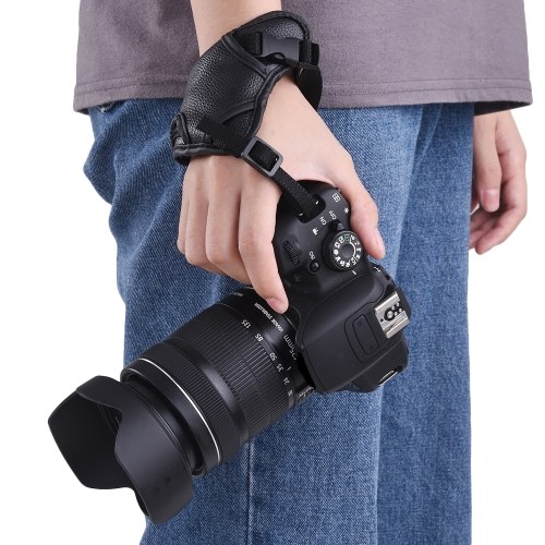 Accessoire de caméra en cuir rembourré avec dragonne pour caméra Canon / Nikon / Sony / Olympus Pentax / Fujifilm / DSLR