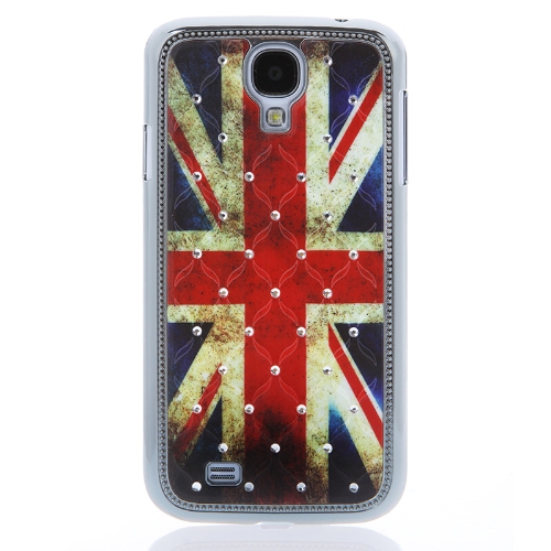 UK Flag Pattern Design retour Housse Etui avec strass pour Samsung Galaxy S4 i9500/i9505