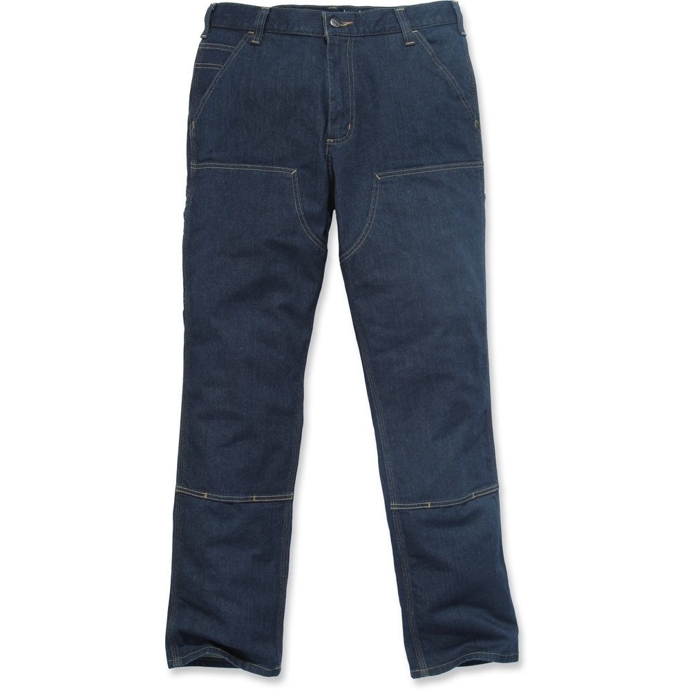 Carhartt Mens Double Front Relaxed Fit Denim Dungaree Jeans Waist 33' (84cm), Inside Leg 30' (76cm)