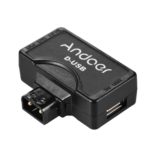 Andoer D-Tap à 5V Adaptateur USB Connecteur pour V-Mount Caméscope Batterie appareil photo pour BMCC Smartphone Moniteur