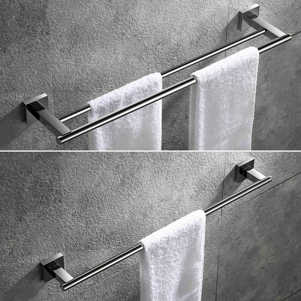 mirror plated stainless steel towel double bar wall mounted hardware accessory single towel bars