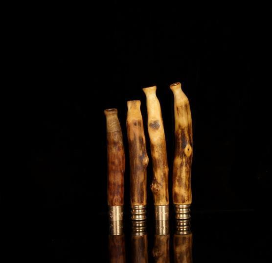 Natural modeling tranquil shrimp filter cigarette holder mini portable copper head rod wooden crafts holiday gifts