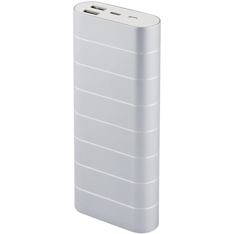 LOVE M.E Charge Me 20000mAh 2.1A Portable Power Bank - Silver