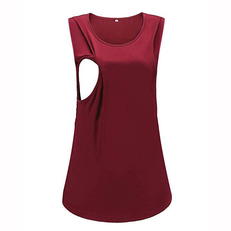 Casual Solid Nursing Tank