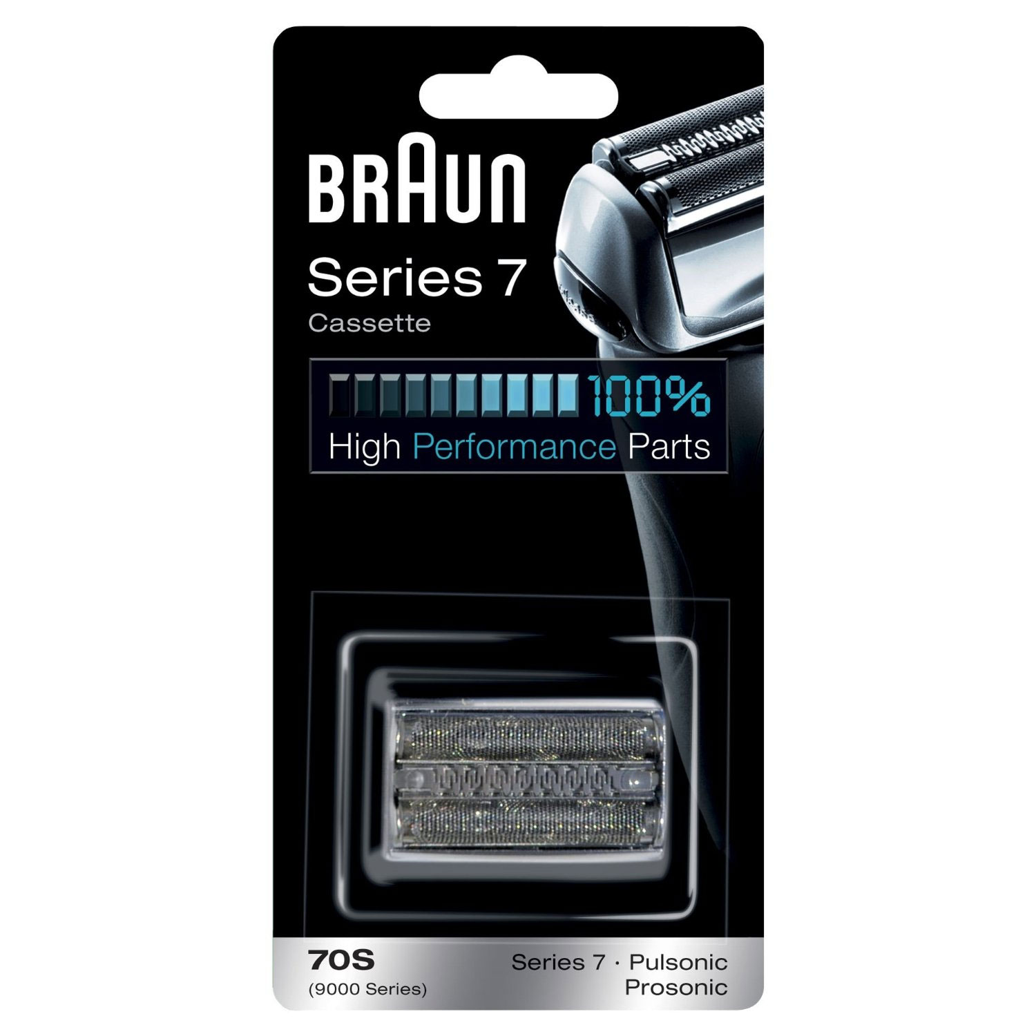 Braun 70S Series 7 Electric Shaver Replacement Foil and Cassette Cartridge - Silver