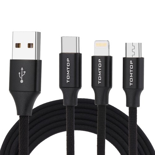 TOMTOP 3.9 FT 3 In 1 USB Multi Charger Cable