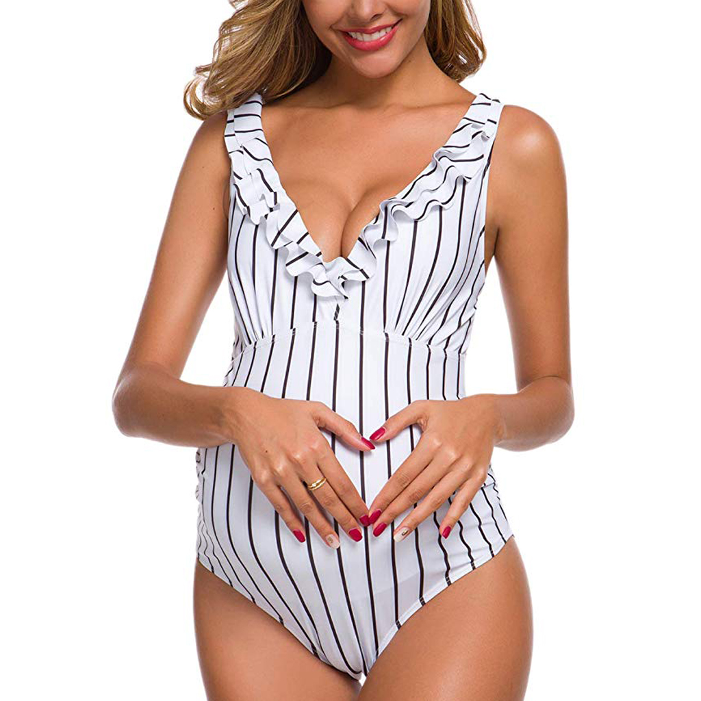 Sassy Flounced Maternity One-piece Swimsuit