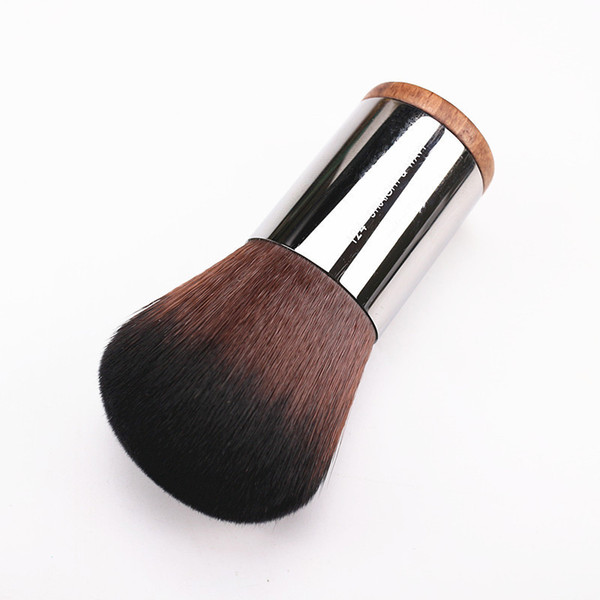 powder brush high-end log color round head honey brush portable multi-functional makeup makeup tool f124