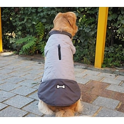 Dog Down Coat Waterproof Windproof Reversible Dog Winter Coat Lightweight Warm Dog Jacket Reflective Dog Vest Coat Apparel Cold Weather Dog Clothes For Small Medium Large Dogs Red-m Lightinthebox