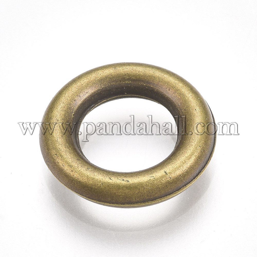 CCB Plastic Lingking Ring, Ring, Antique Bronze, 12x2.5mm, Hole: 6.5mm