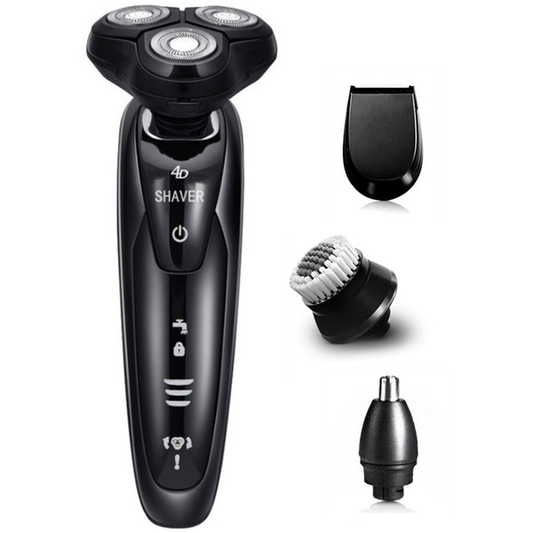 men's waterproof electric shaver wet dry electric razor for man rechargeable beard shaving machine travel facial hair cleaning