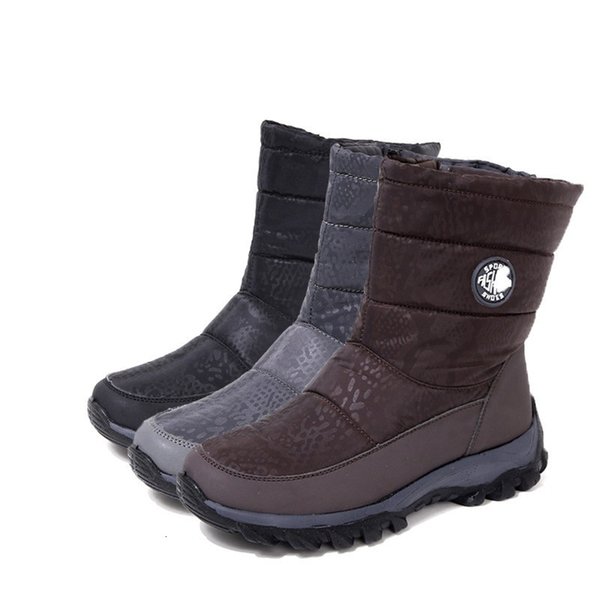 2021 New Women Winter Snow Water Down Teddy Shoes Casual Ladies Mid-calf Rubber Boots Women's Zipper Botine V8R4