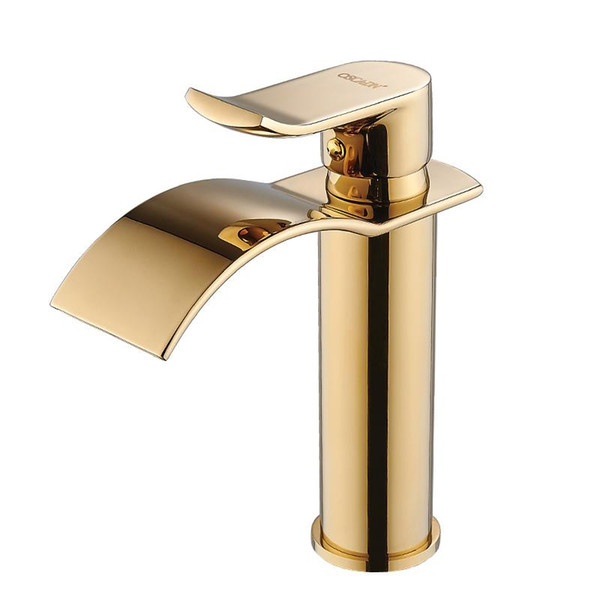 Bathroom Sink Faucets Single-Hole Golden Faucet Suitable For Both And Cold Temperature, Beautiful Elegant, Washbasin