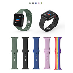 Watch Band for Apple Watch Series 6 / SE / 5/4 44mm / Apple Watch Series 6 / SE / 5/4 40mm / Apple Watch Series 3/2/1 38mm Apple Sport Band Silicone Wrist Strap