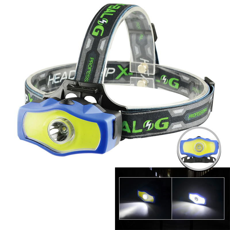 XANES BL-929 T6+COB 850LM Dual Light Source Cycling Headlamp 3Modes Rechargeable Bike Headlamp