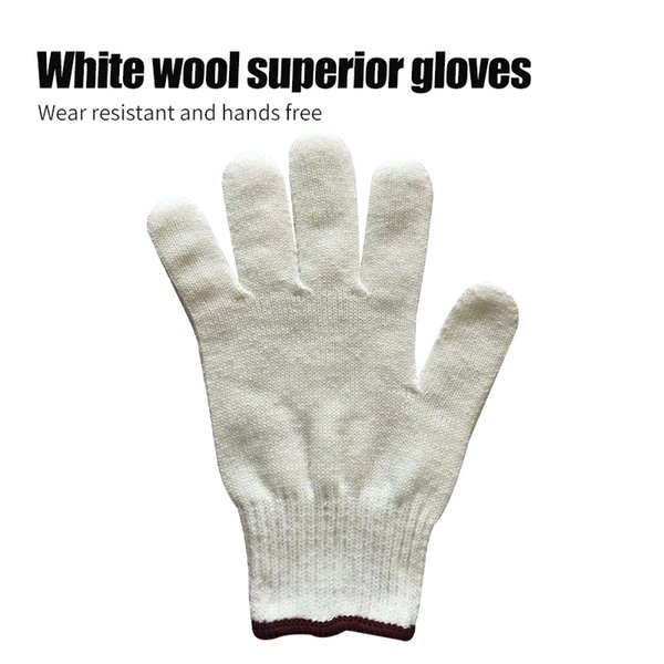 Cotton gloves Other Garden Supplies thickened glove outdoor hand protection product white wool textile special