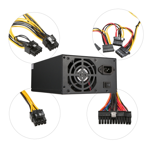 2000W ATX12V V2.31 ETH Coin Mining Miner Power Supply Active PFC Power Supply