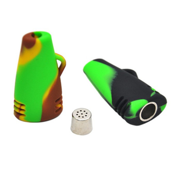 Portable Silicone Water Pipes for Smoking Dry Herb Unbreakable 2 inches mini Smoking pipe Spoon hand pipe