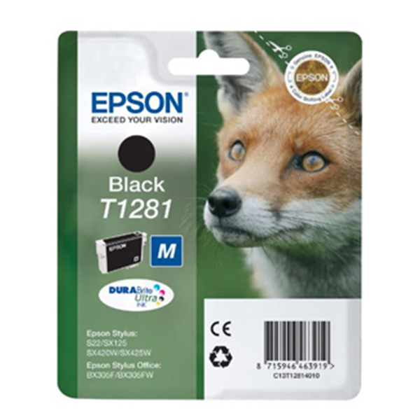 Epson Original T1281 Fox Ink Cartridge 5.9ml Black