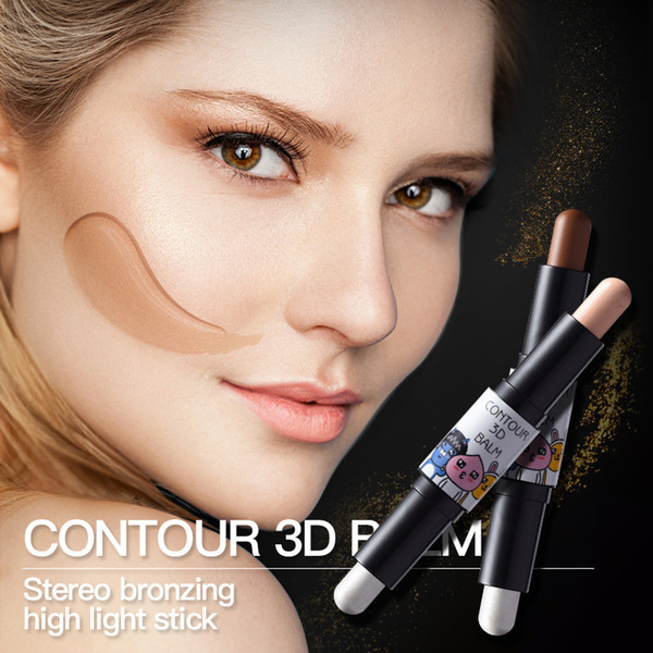 double head highlight stick concealer face modification contour stereo bronzing double high light bar 3 colors