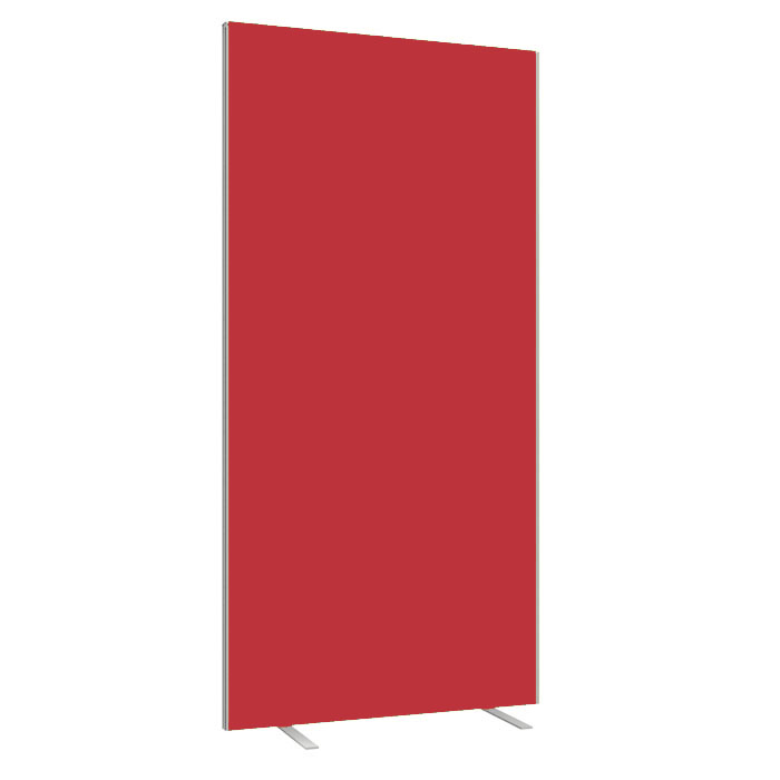 Bright Red Floor Standing Office Screen 1400mm Wide- Height 1600mm
