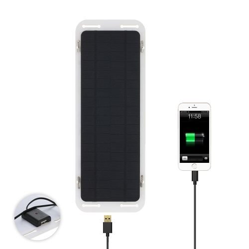 18V 5W USB Portable Ultra Thin Multifunctional Monocrystalline Silicon Solar Panel Charger