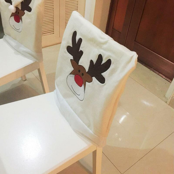faroot party christmas decoration table deer hat decor dinner chair cover clause new christmas chair cover