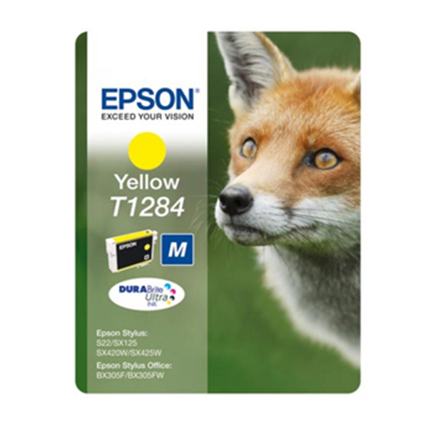 Epson Original T1284 Fox Ink Cartridge 3.5ml Yellow
