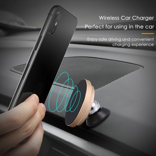 Portable Qi Standard Magnetic Wireless Car Charger Strong Magnetism 360