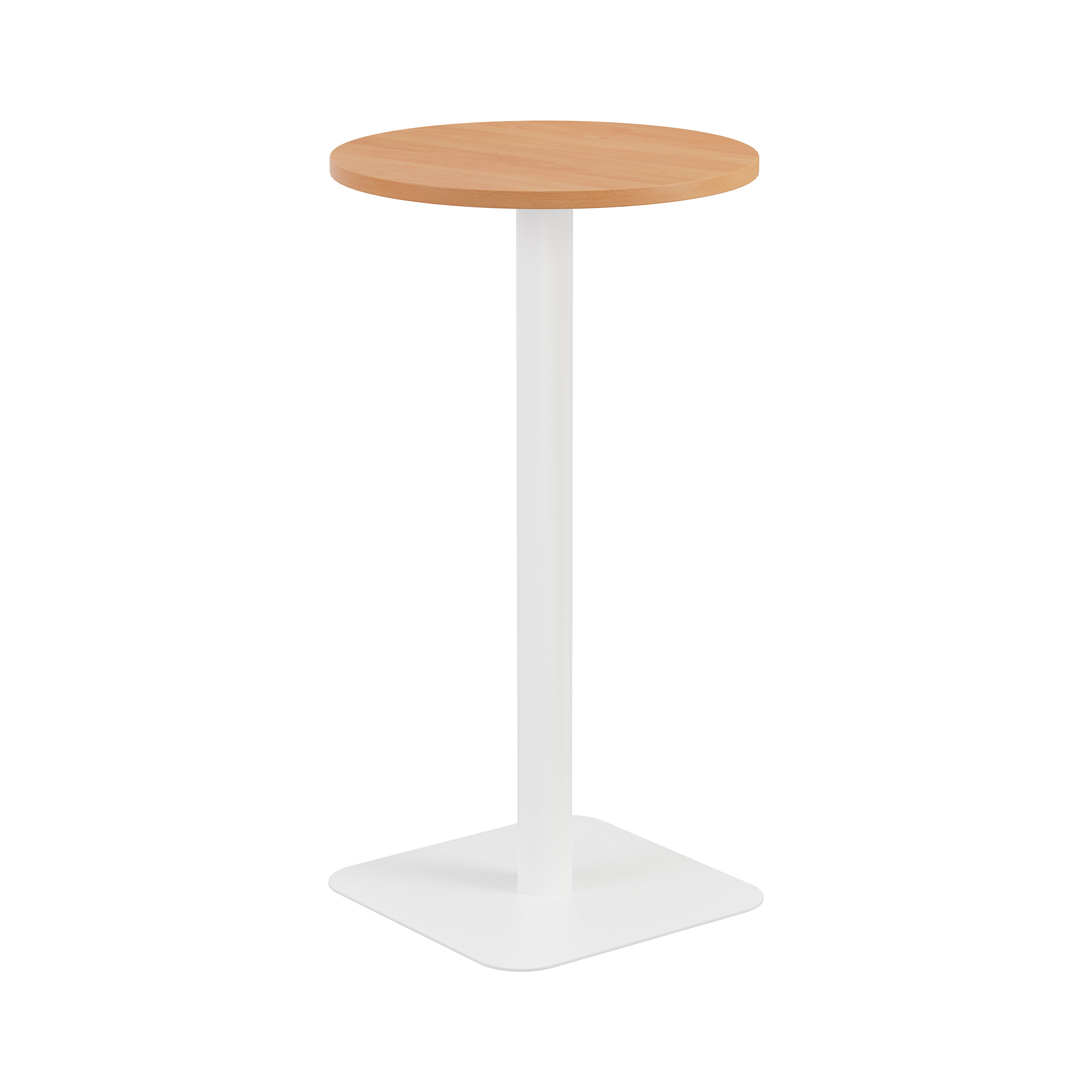 Contract 600mm High Table - Beech Top and White Legs