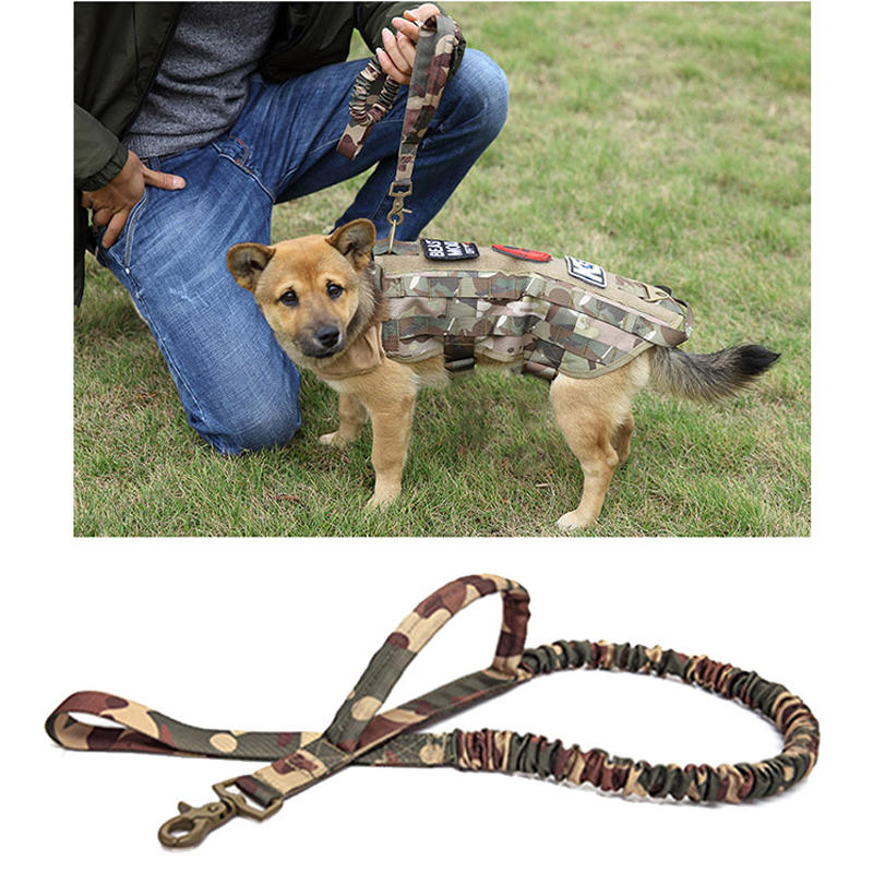 KALOAD ZY035 1000D Nylon Multi-Function Army Training Dog Bungee Leash Hunting Military Tactical Dog Traction Rope