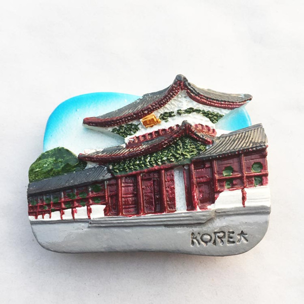seoul, south korea landmark gyeongbokgung three-dimensional tourist souvenir magnetic stickers refrigerator